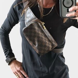 Authentic Louis Vuitton Brown Damier Hobo